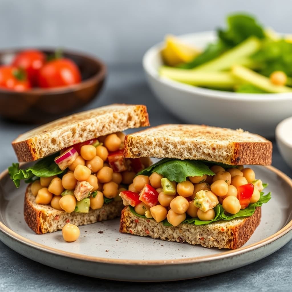 Kikertsalat-sandwiches