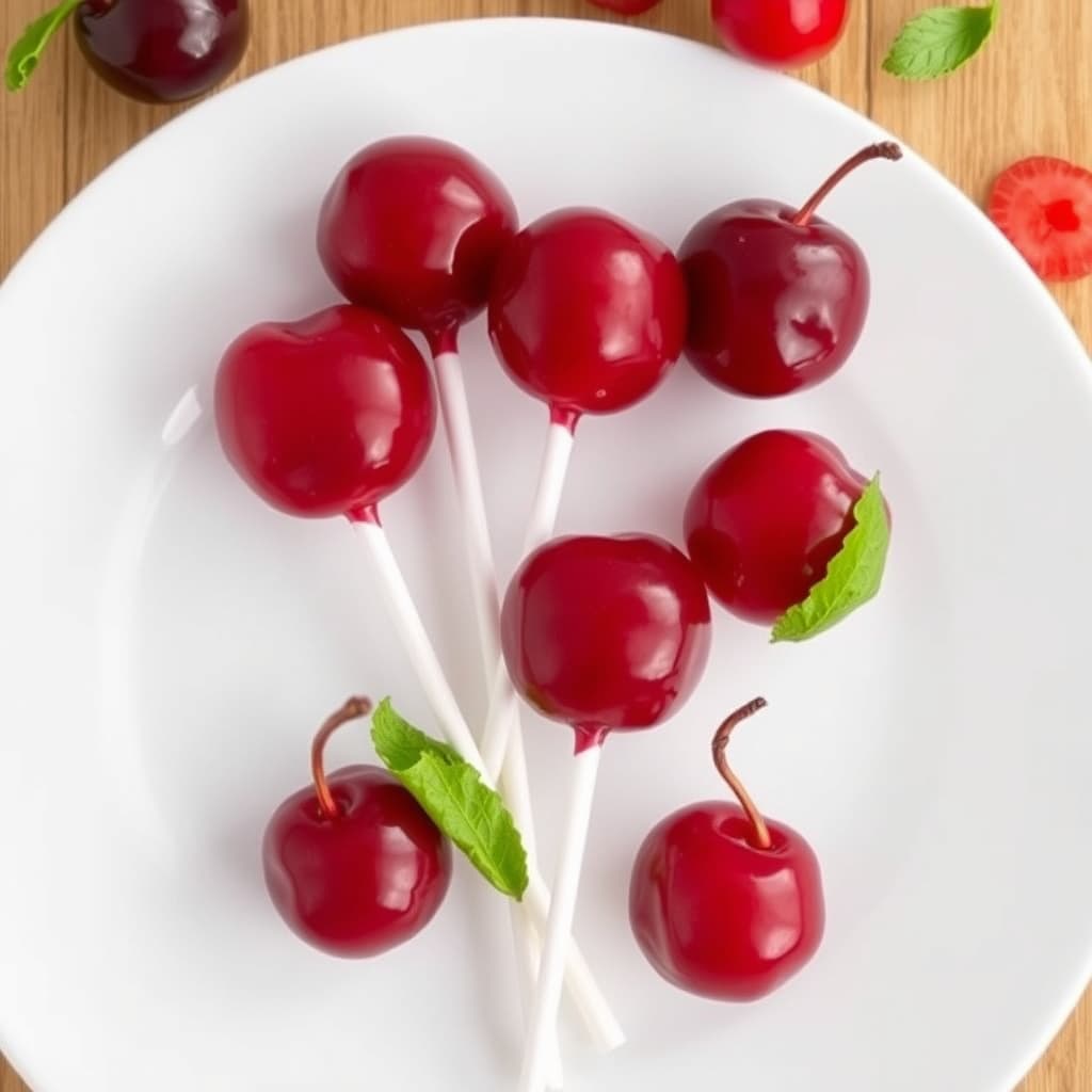 Kirsebær-lollipopper