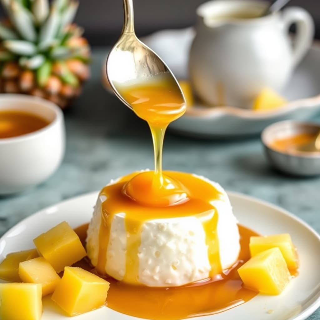 Kokos- og ananasfromasj