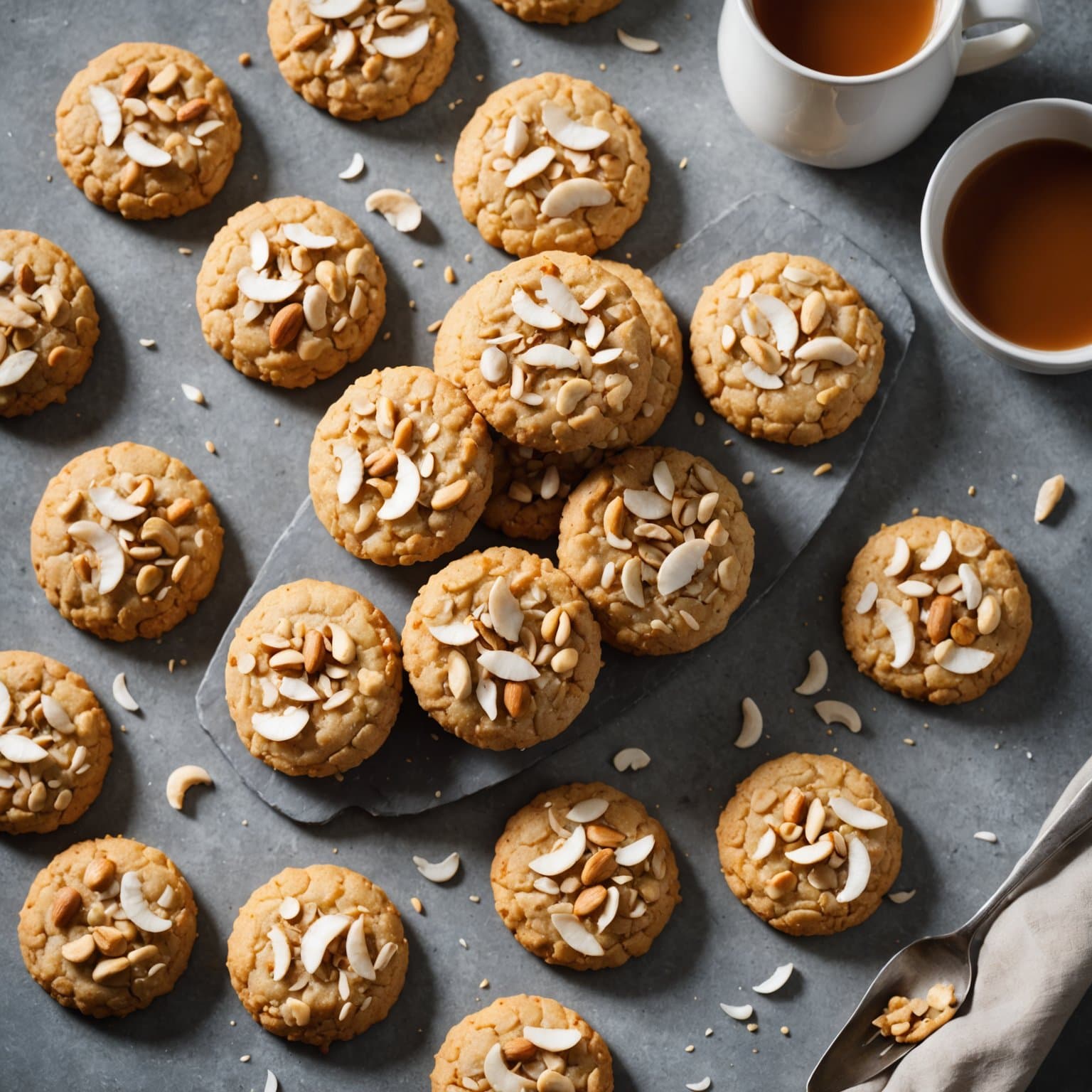 Kokos- og cashewkjeks