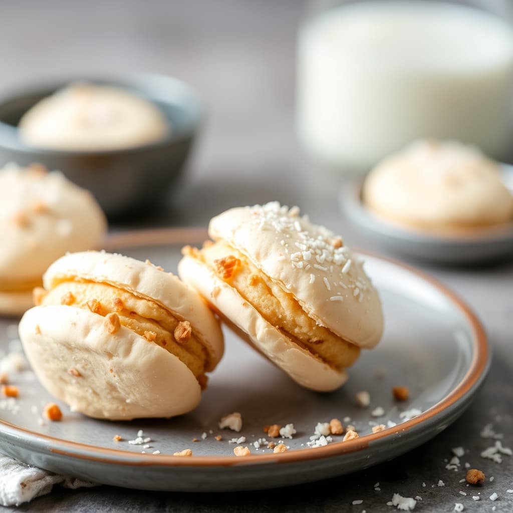 Kokos- og chai-makroner