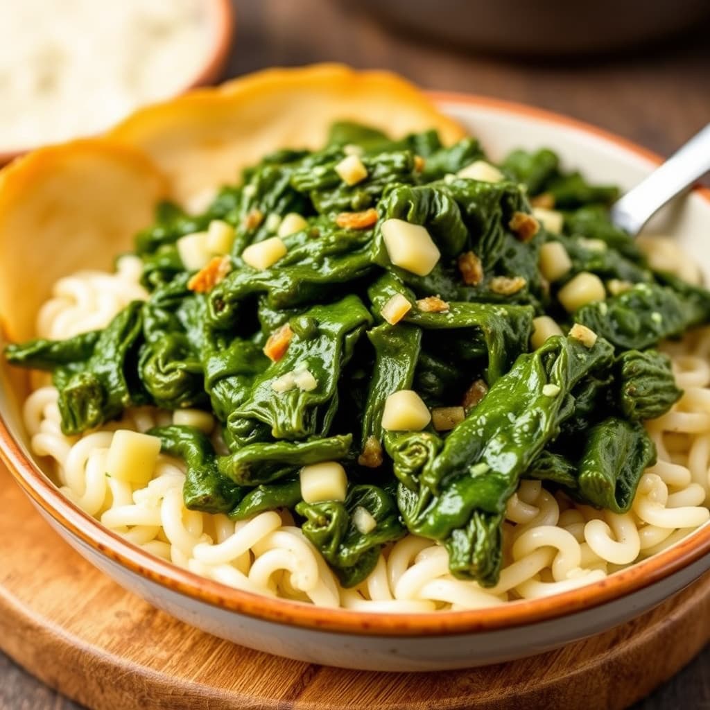 Kremede collard greens