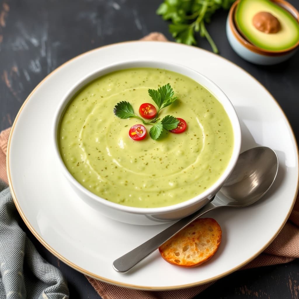 Kremet grønn gazpacho