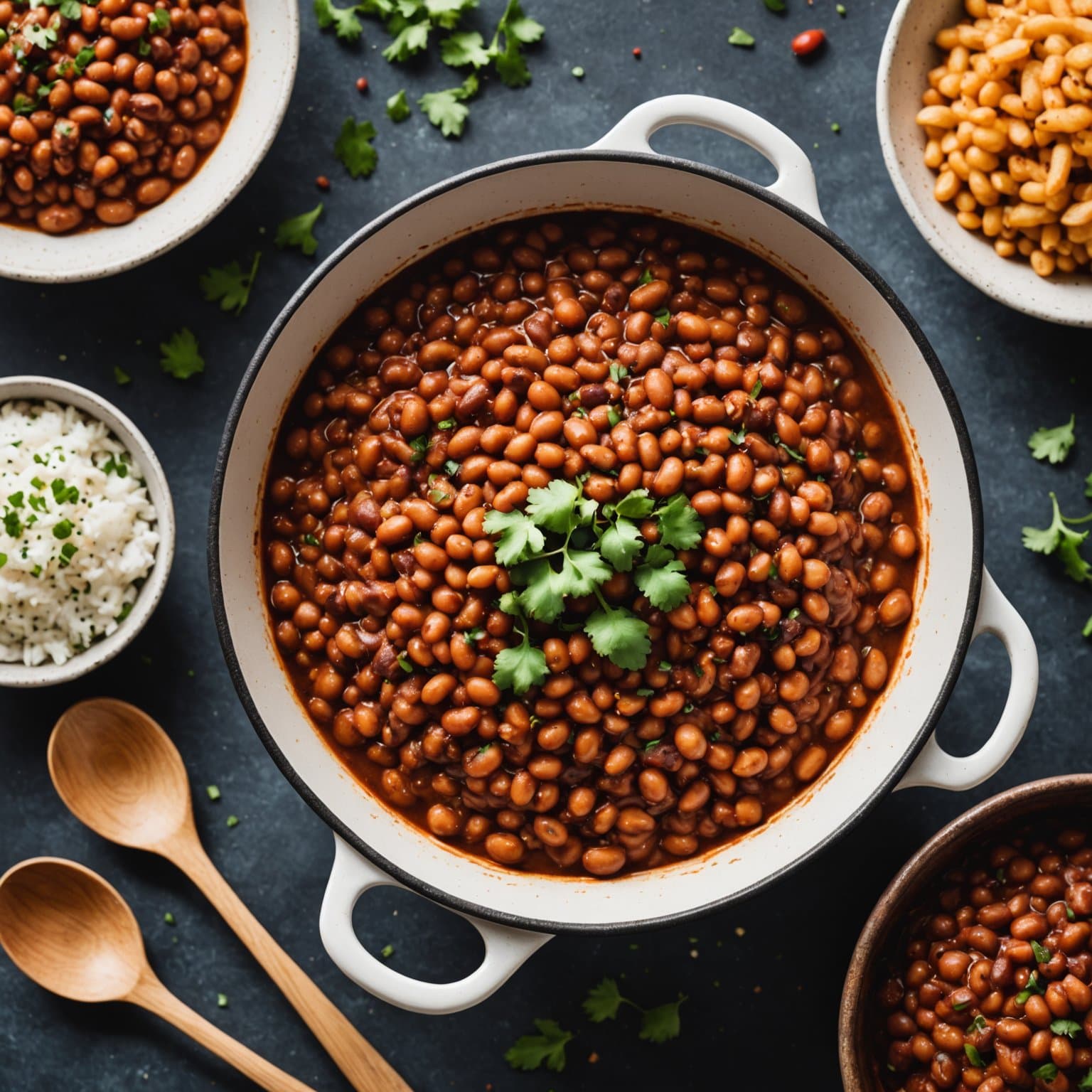 Krydret grillbønner