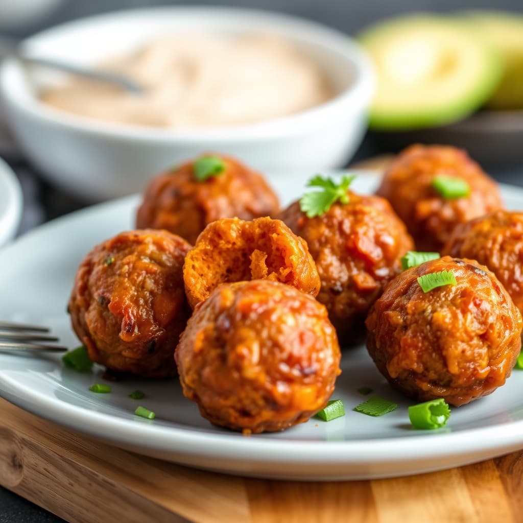 Krydret søtpotetballer