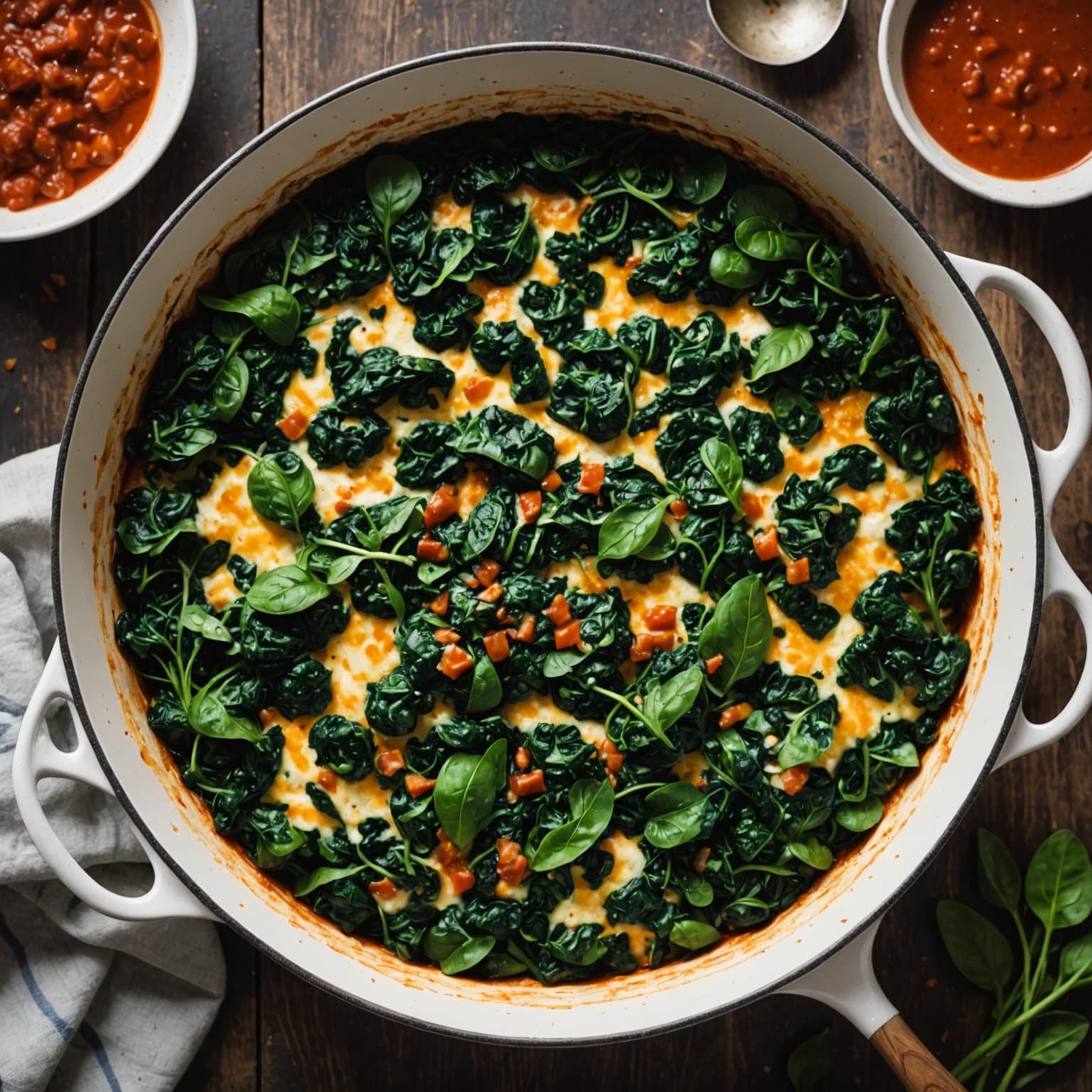 Krydret spinatgrateng