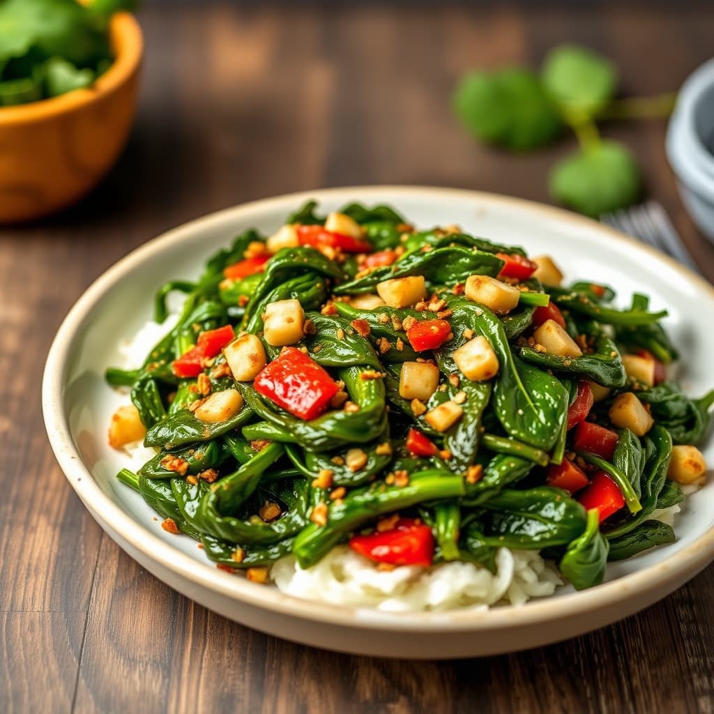 Krydret stekt spinat