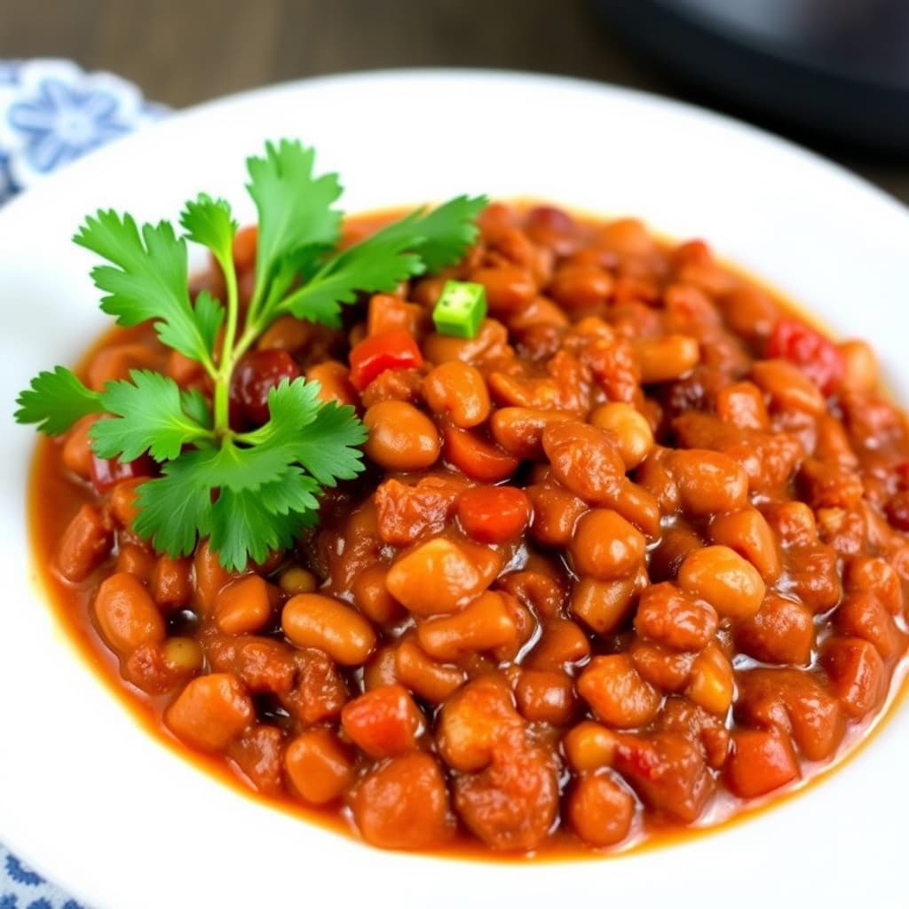 Krydret stekte bønner