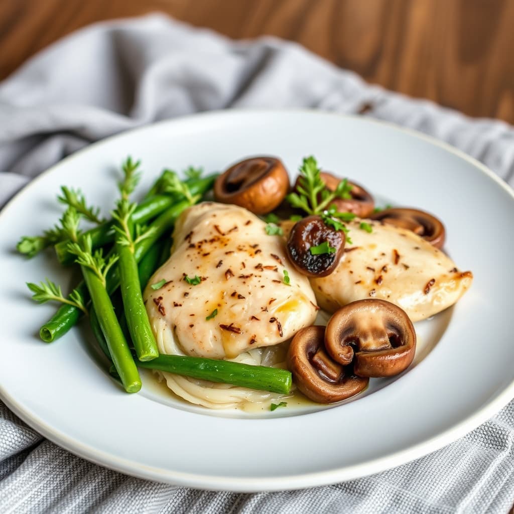 Kylling med ville sopp