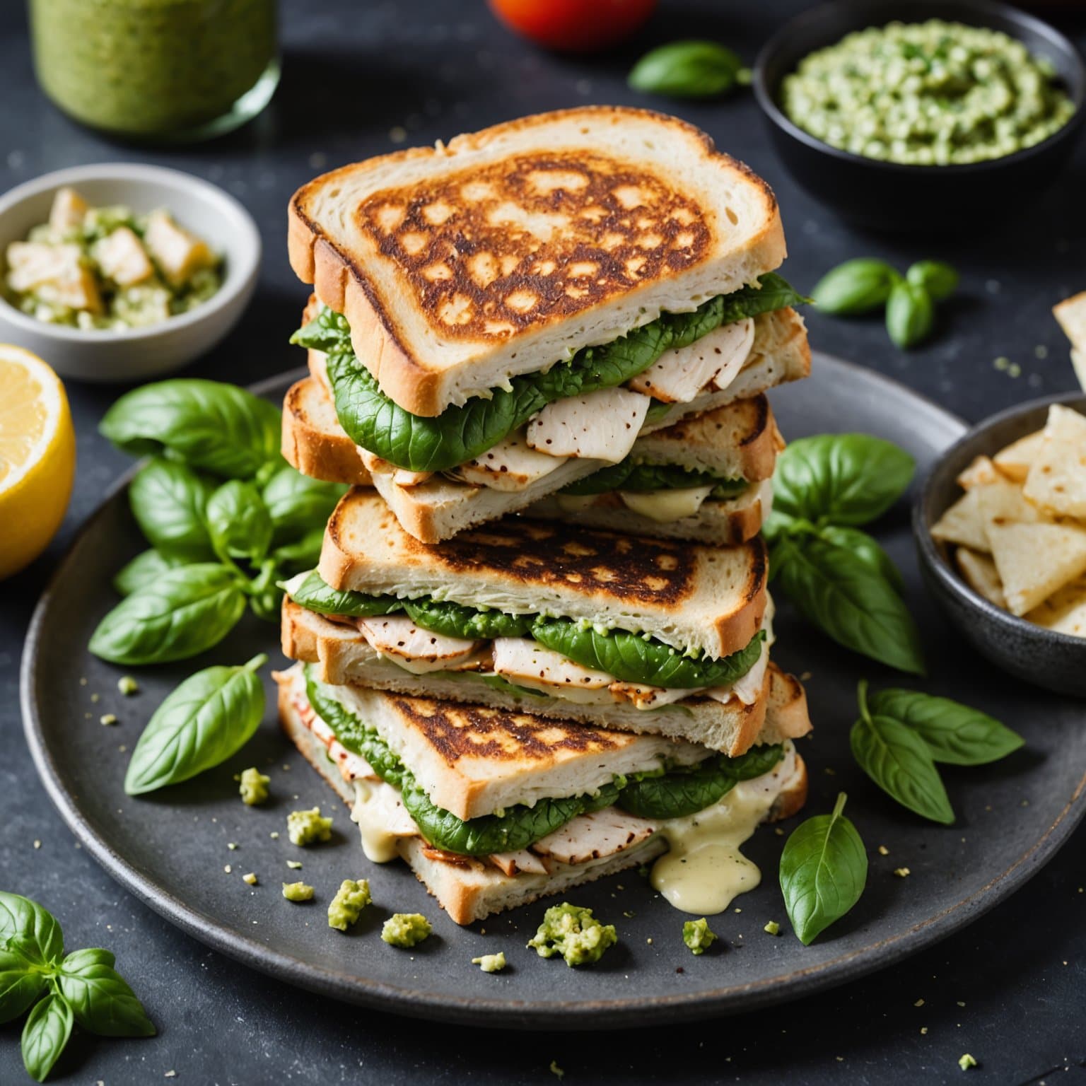 Kyllingpesto-paninis