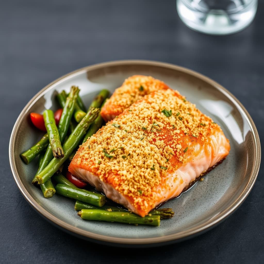 Laks med pankobrødsmak