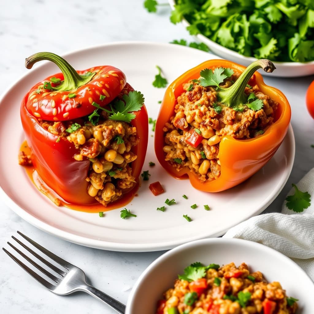 Lettvint fylte paprika