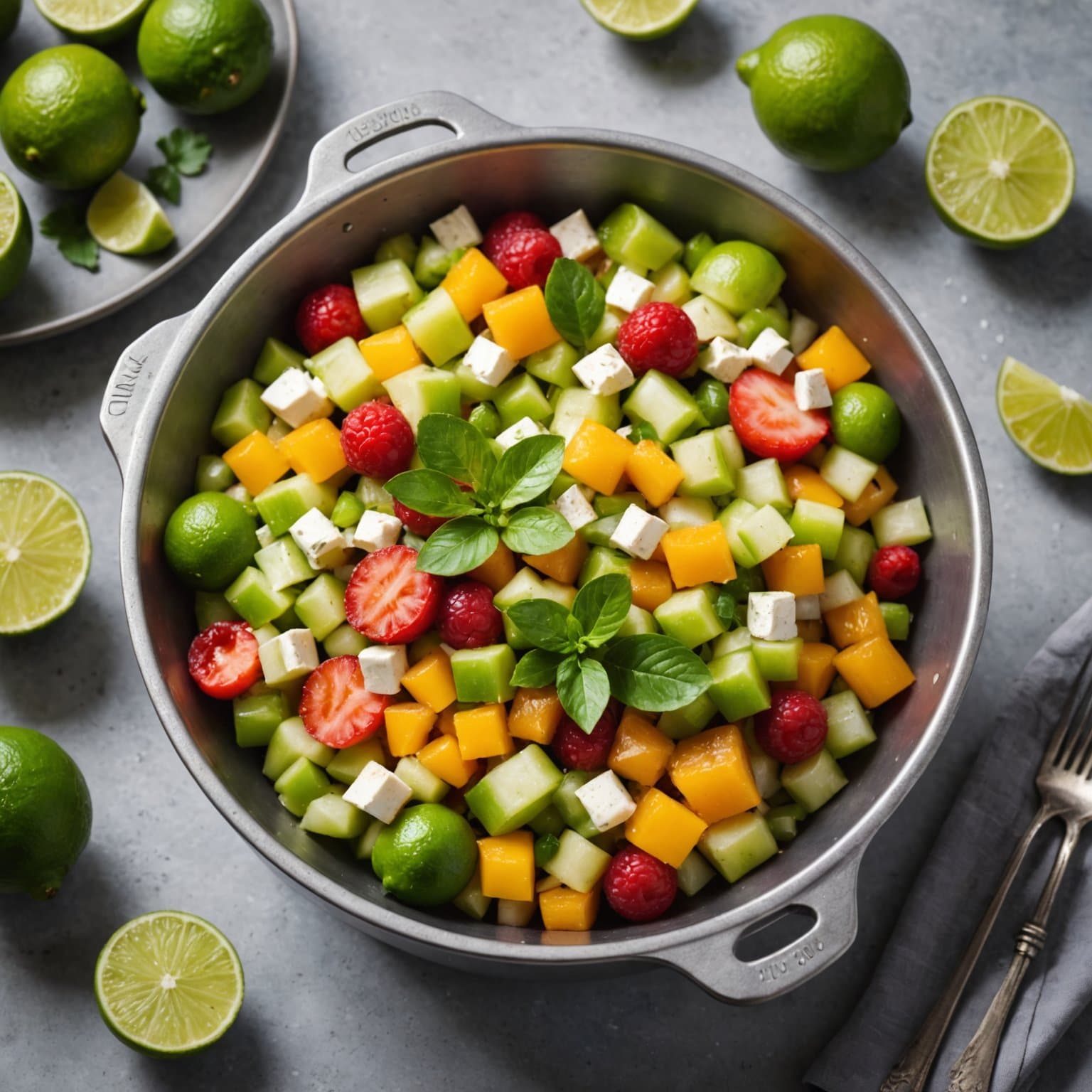 Limefruktsalat i form