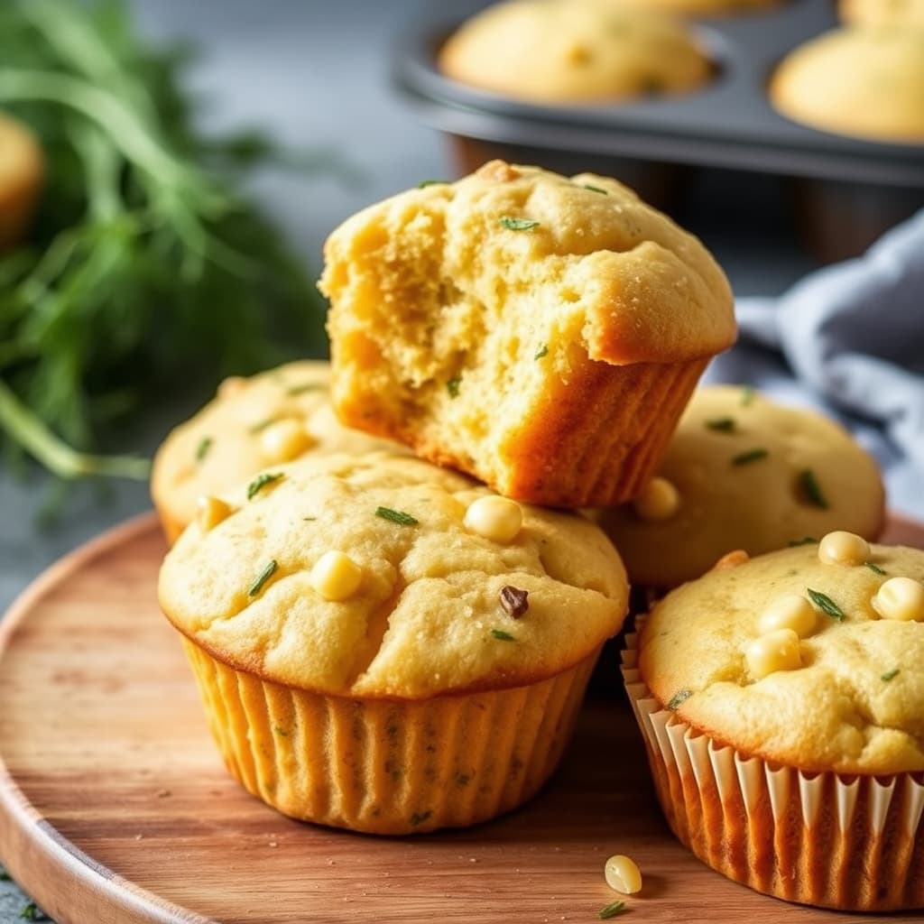 Mais, dill baby-muffins