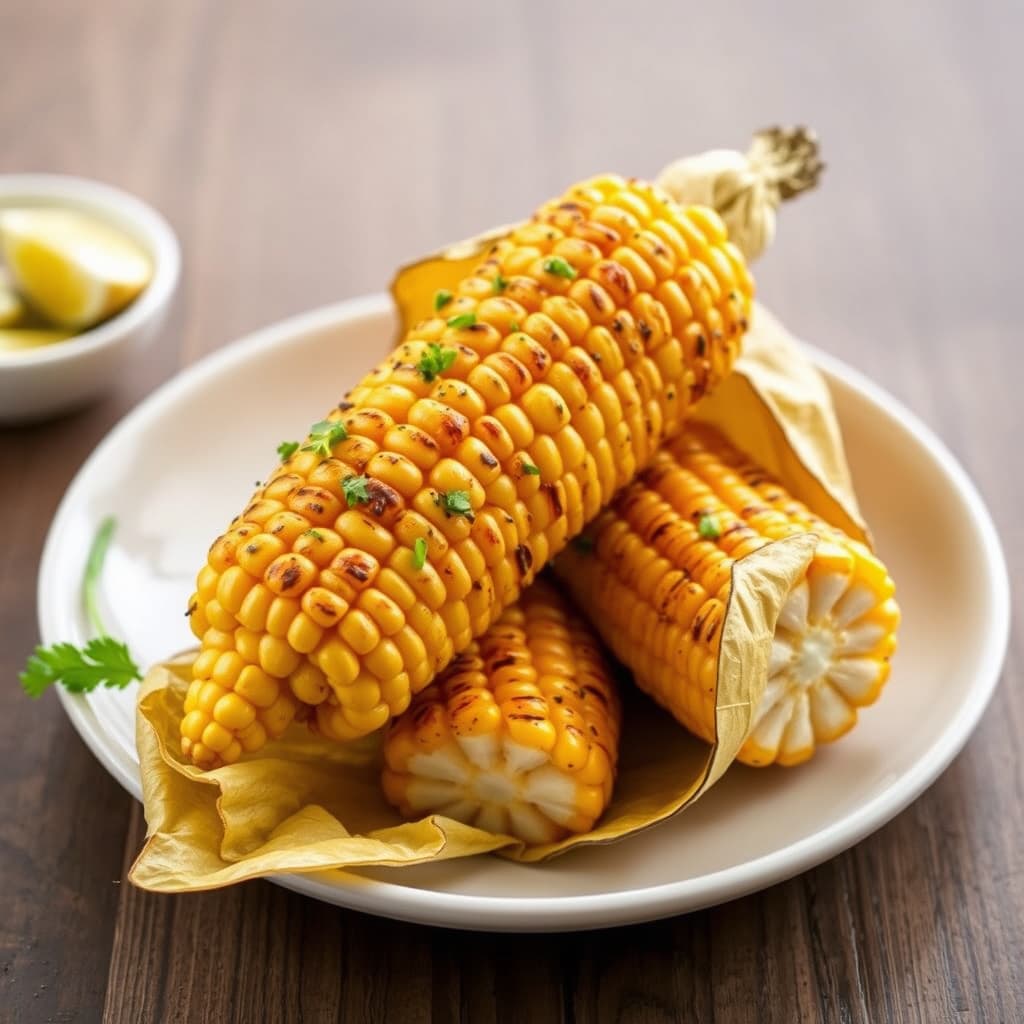 Mais grillet i skallet