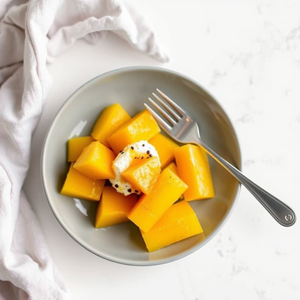 Mango- og melondessert