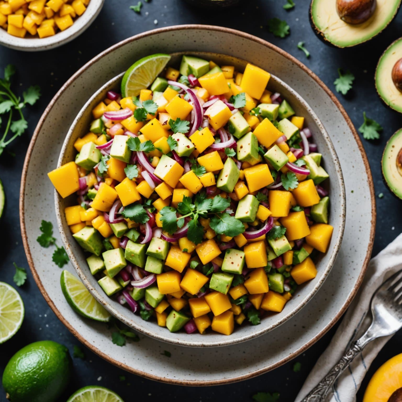 Mangosaus med avokado