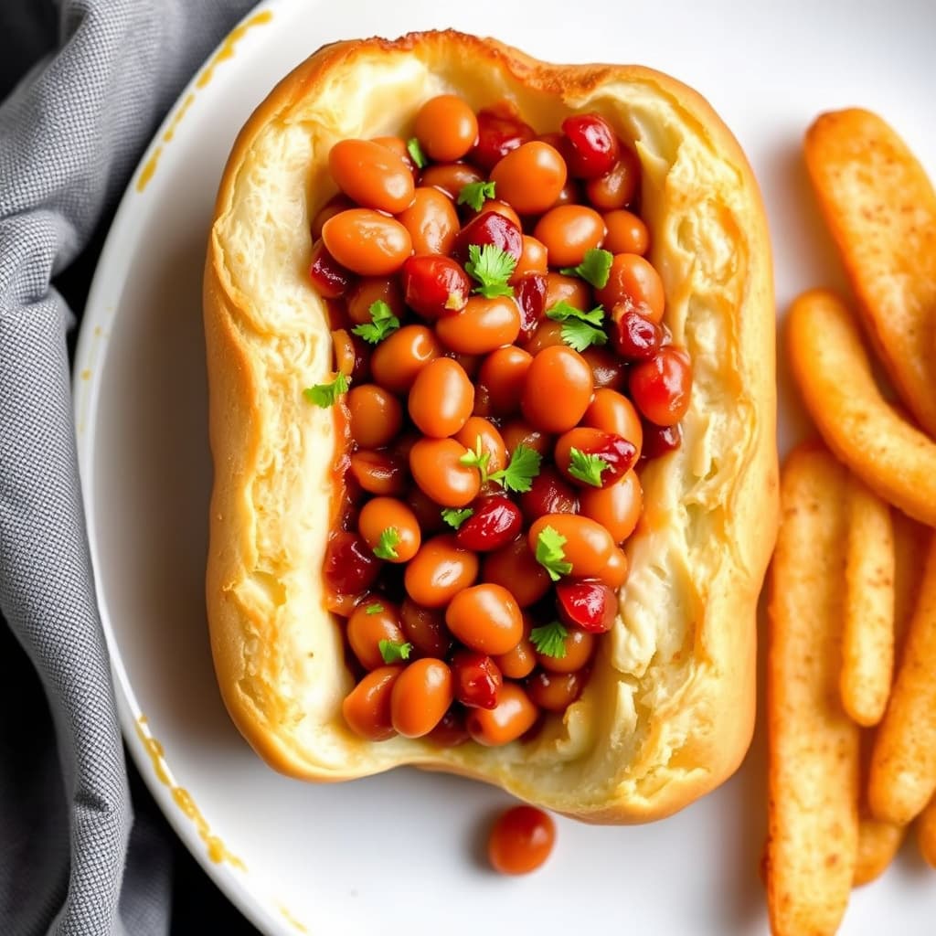 Mann med grillbønner