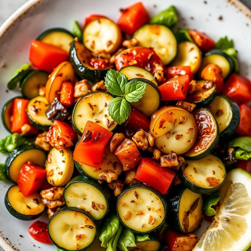 Marinert squashsalat