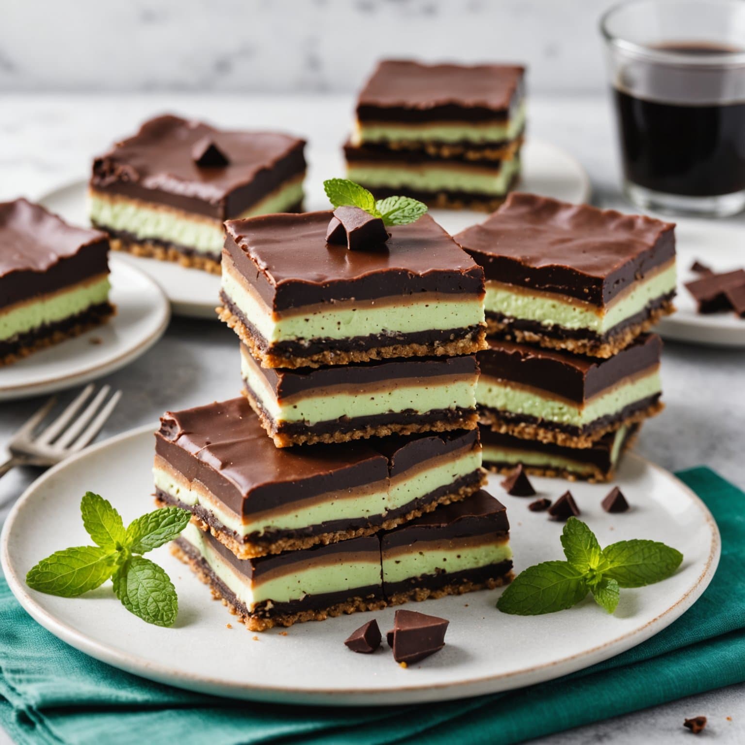 Mint Nanaimo-kaker