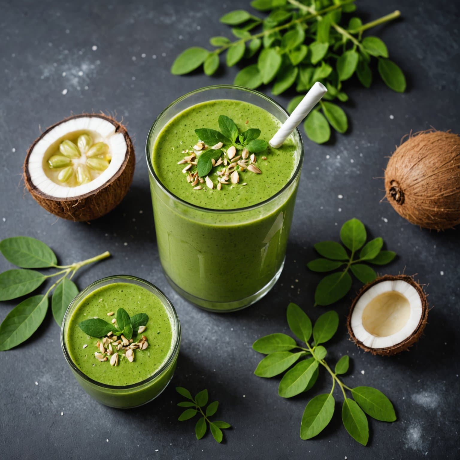 Moringa-kokossmoothie