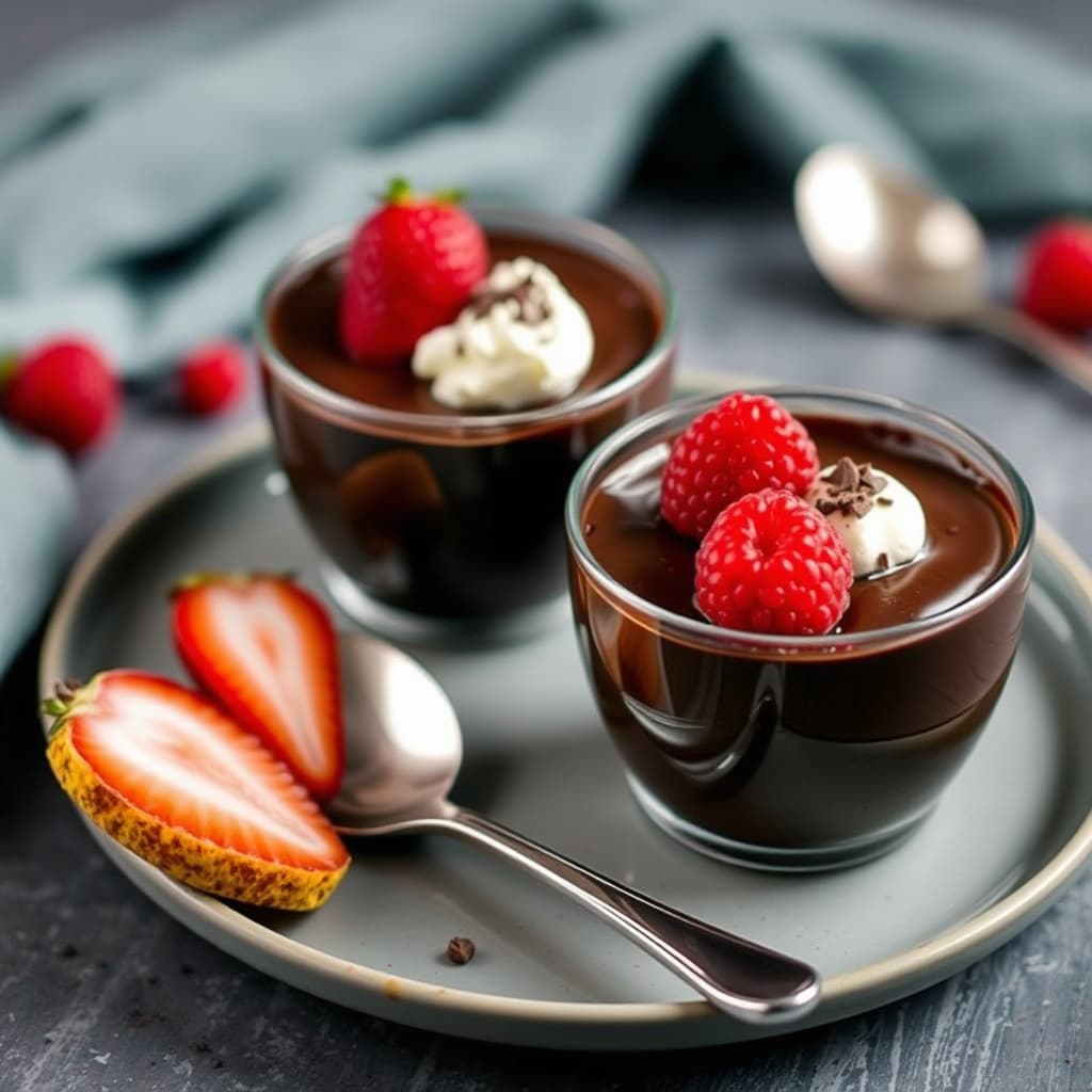 Mørk sjokoladepudding