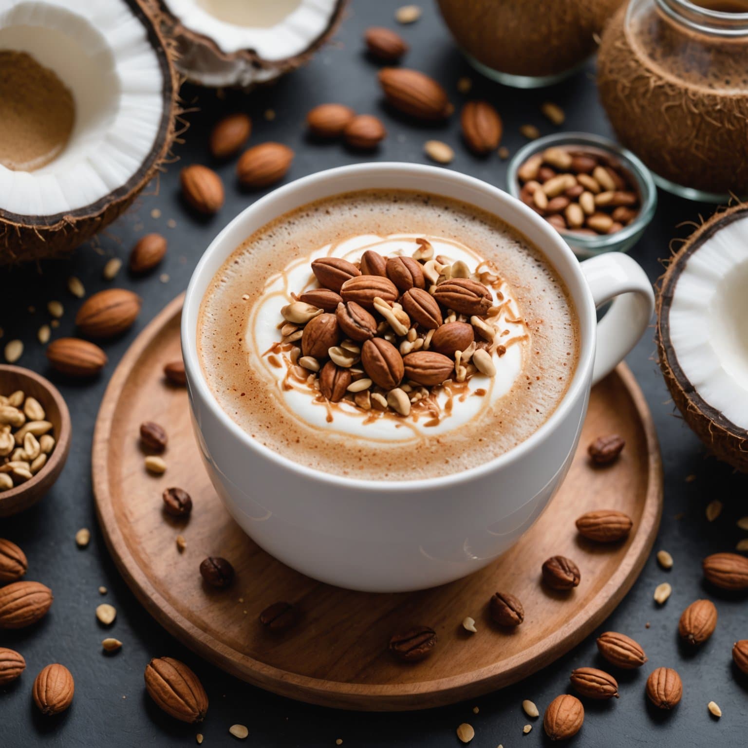 Nøtteaktig kokoskaffe