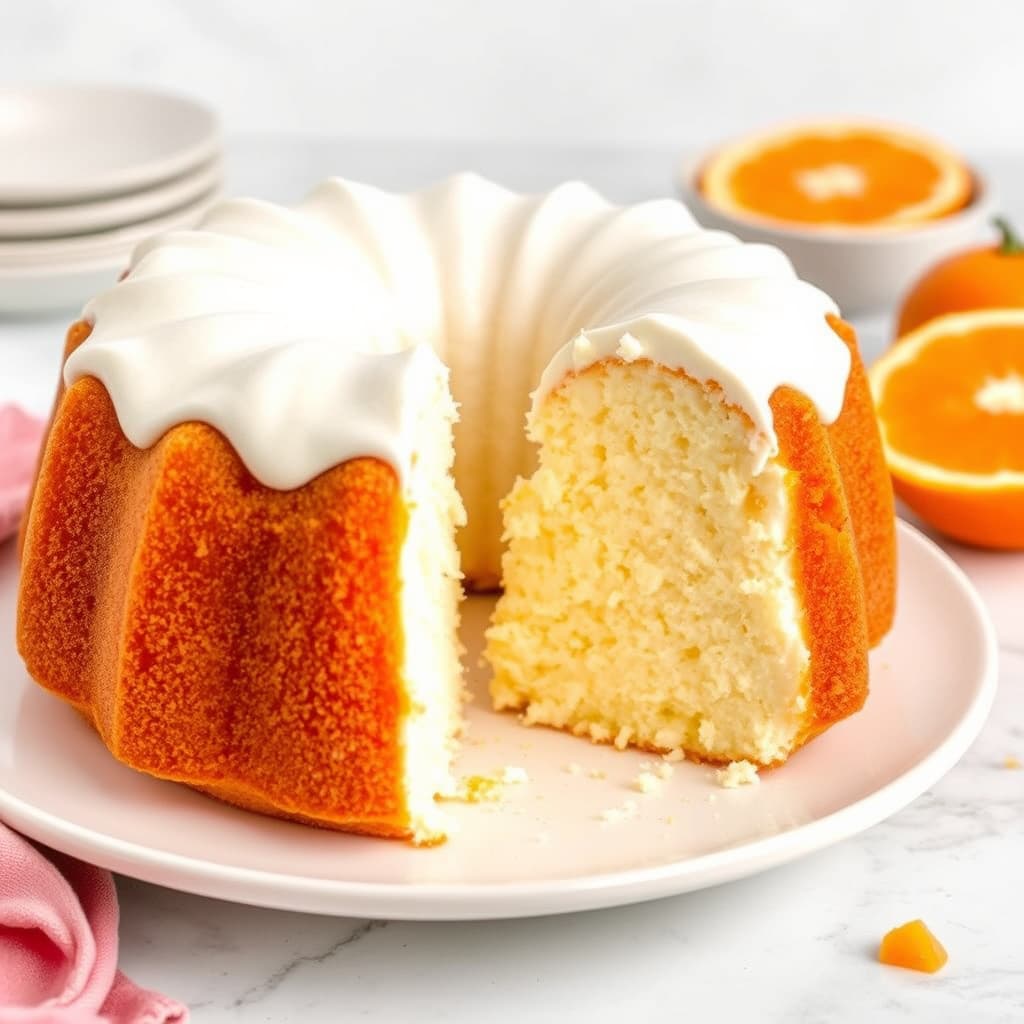 Oransje englefoodkake