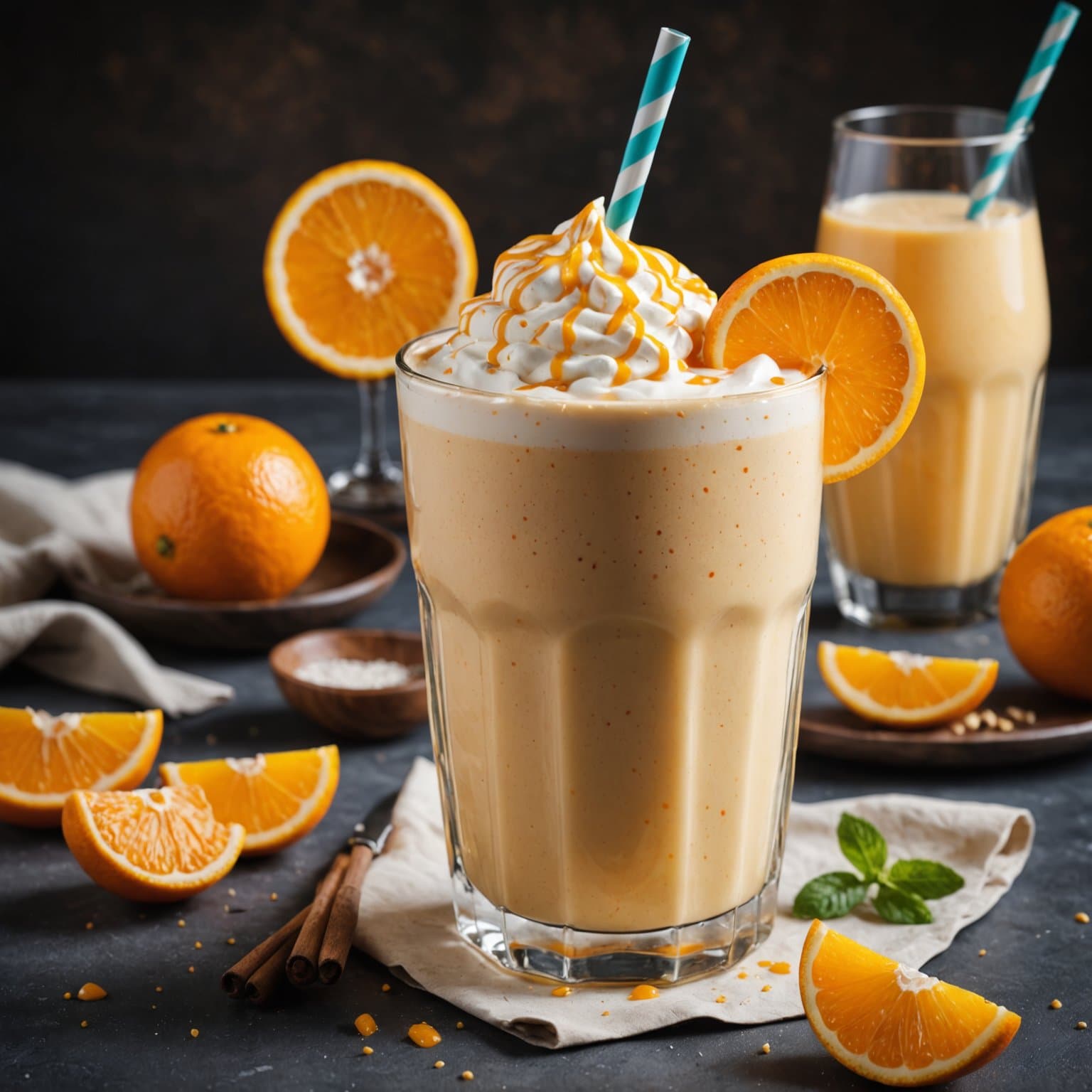 oransje milkshake