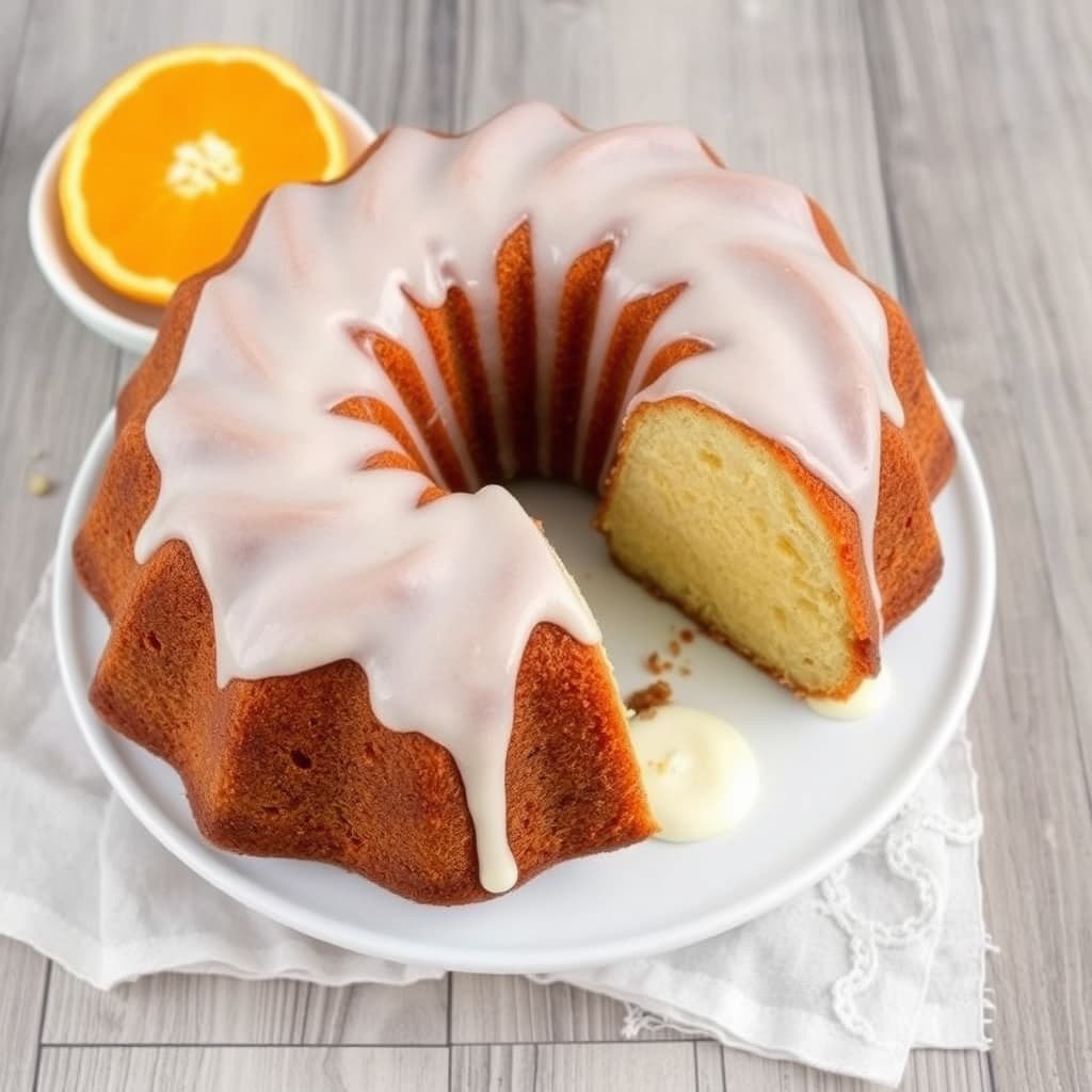 Oransje valmuebunnkake