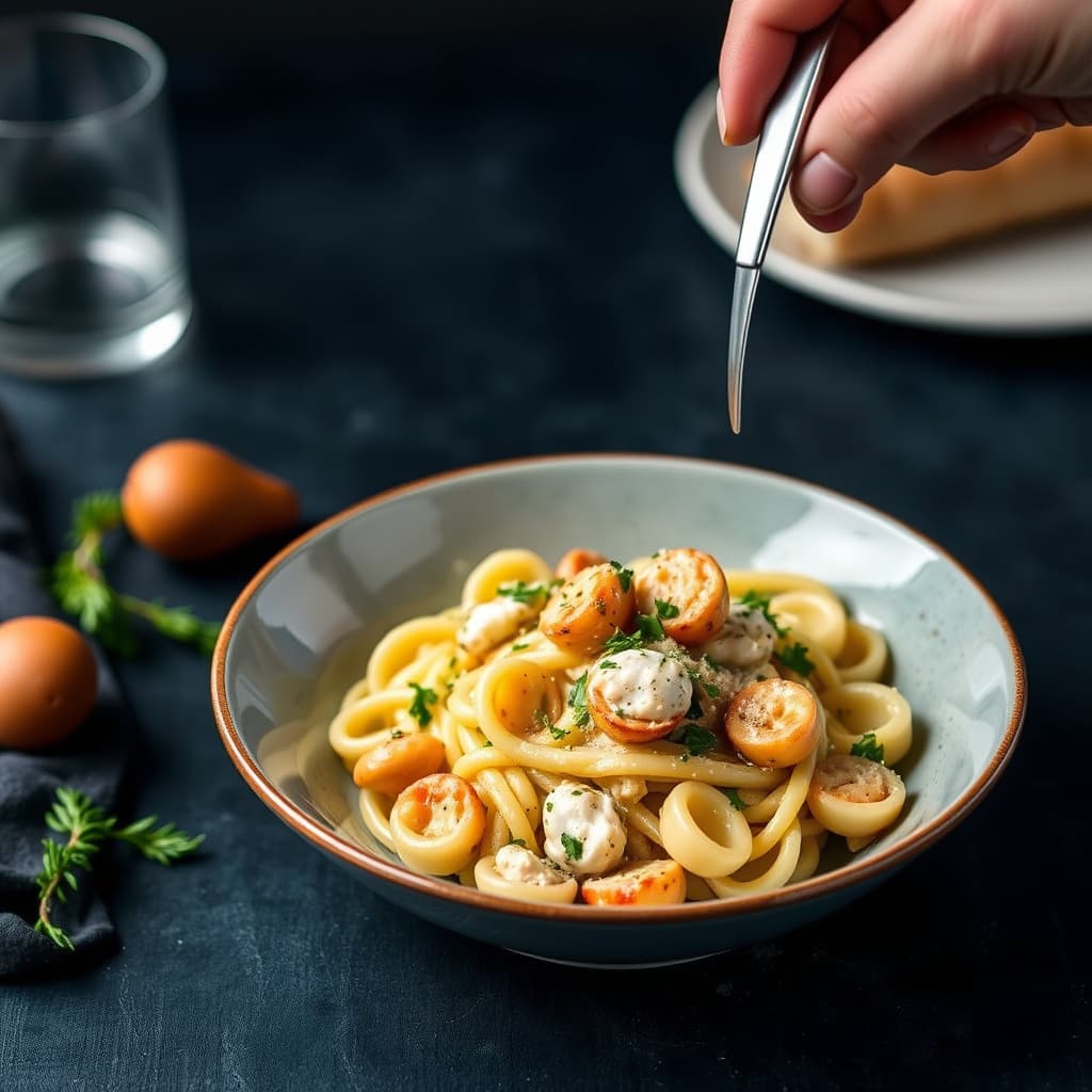 Orecchiette med krabbe