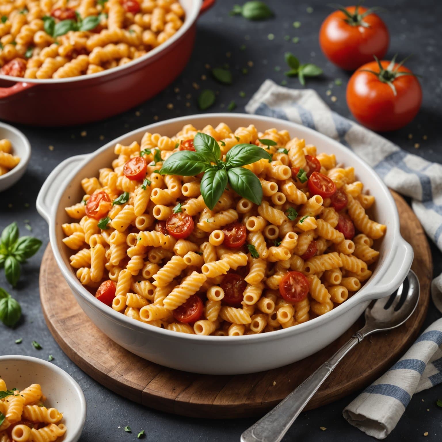 Ost- og tomatmakaroni