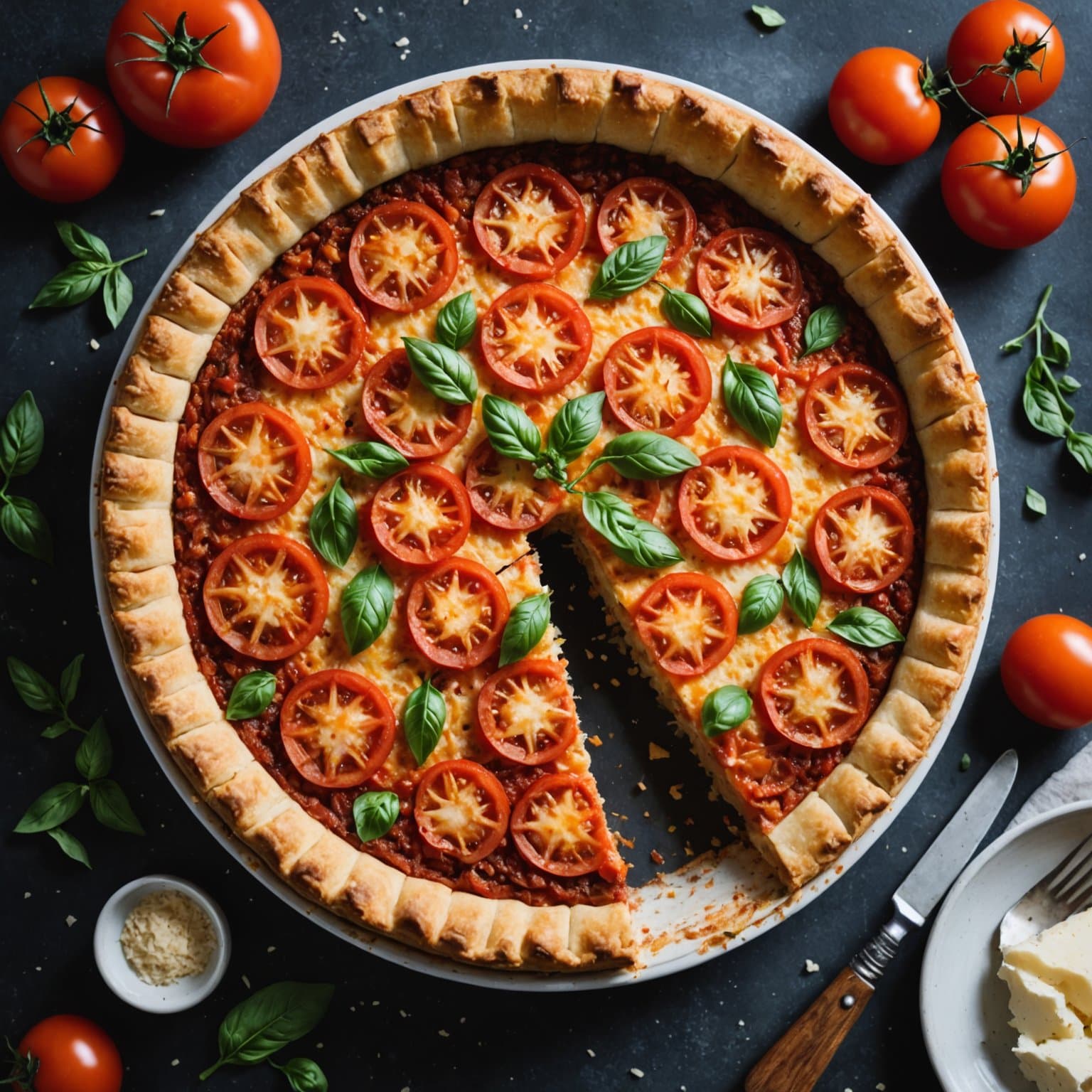 Parmesan- og tomatpai