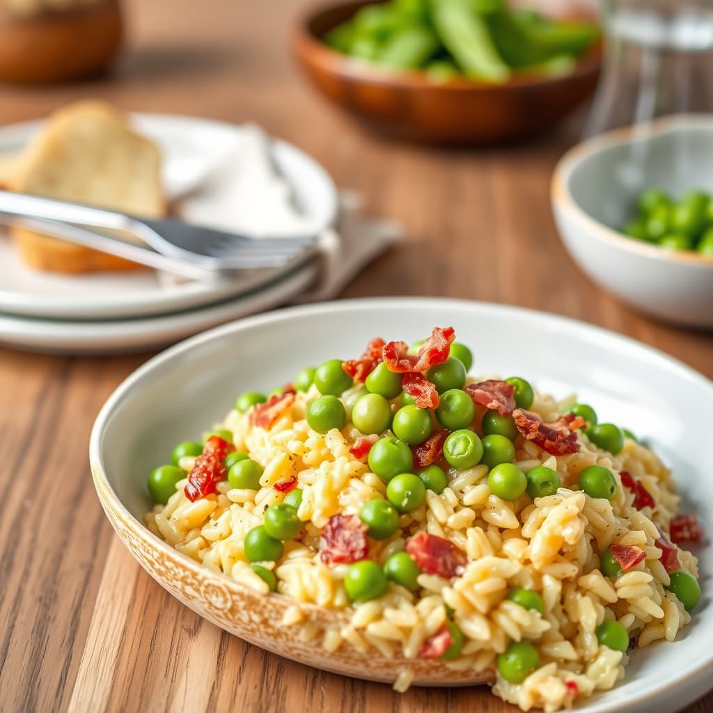 Pea and Bacon Risotto