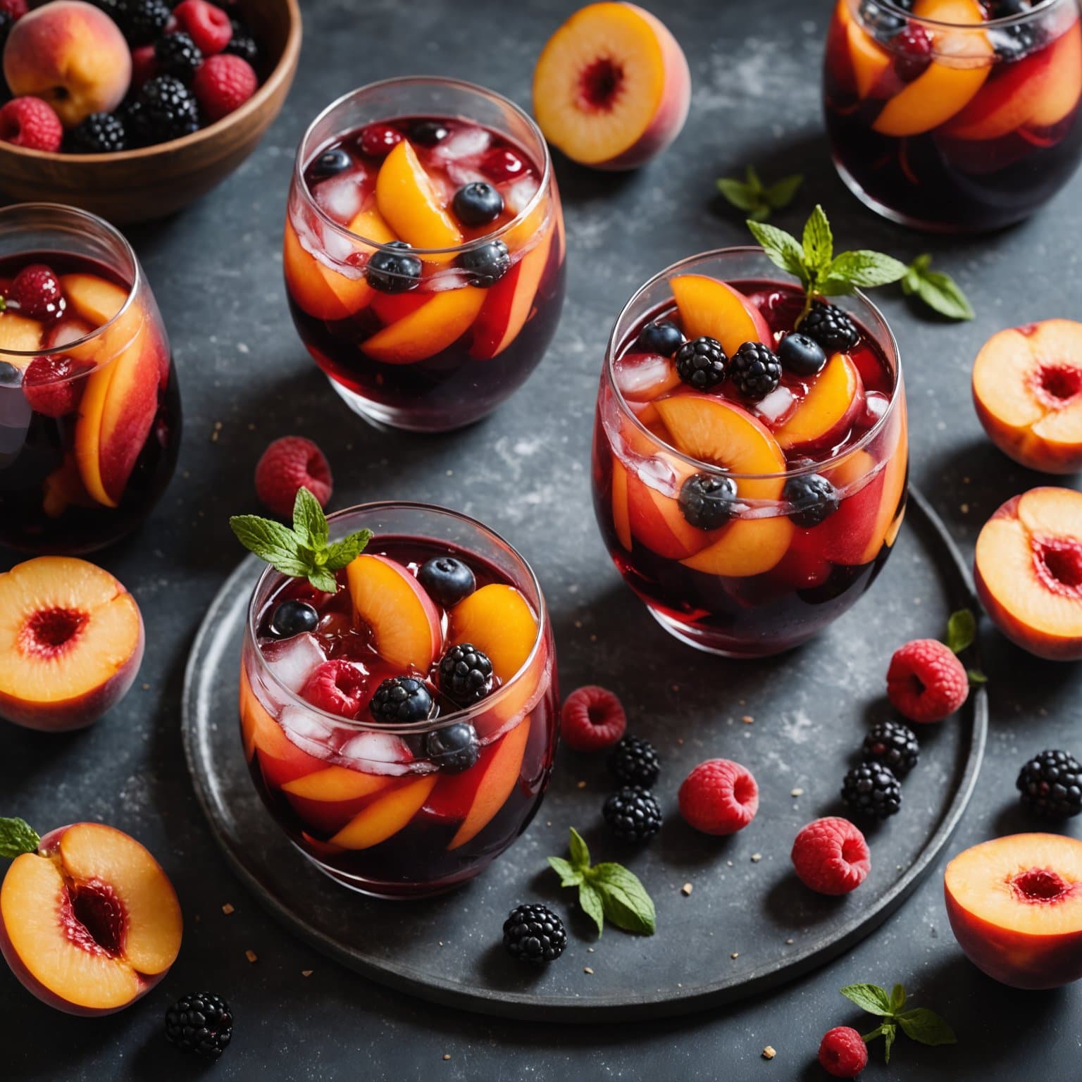 Peach-Berry Sangria