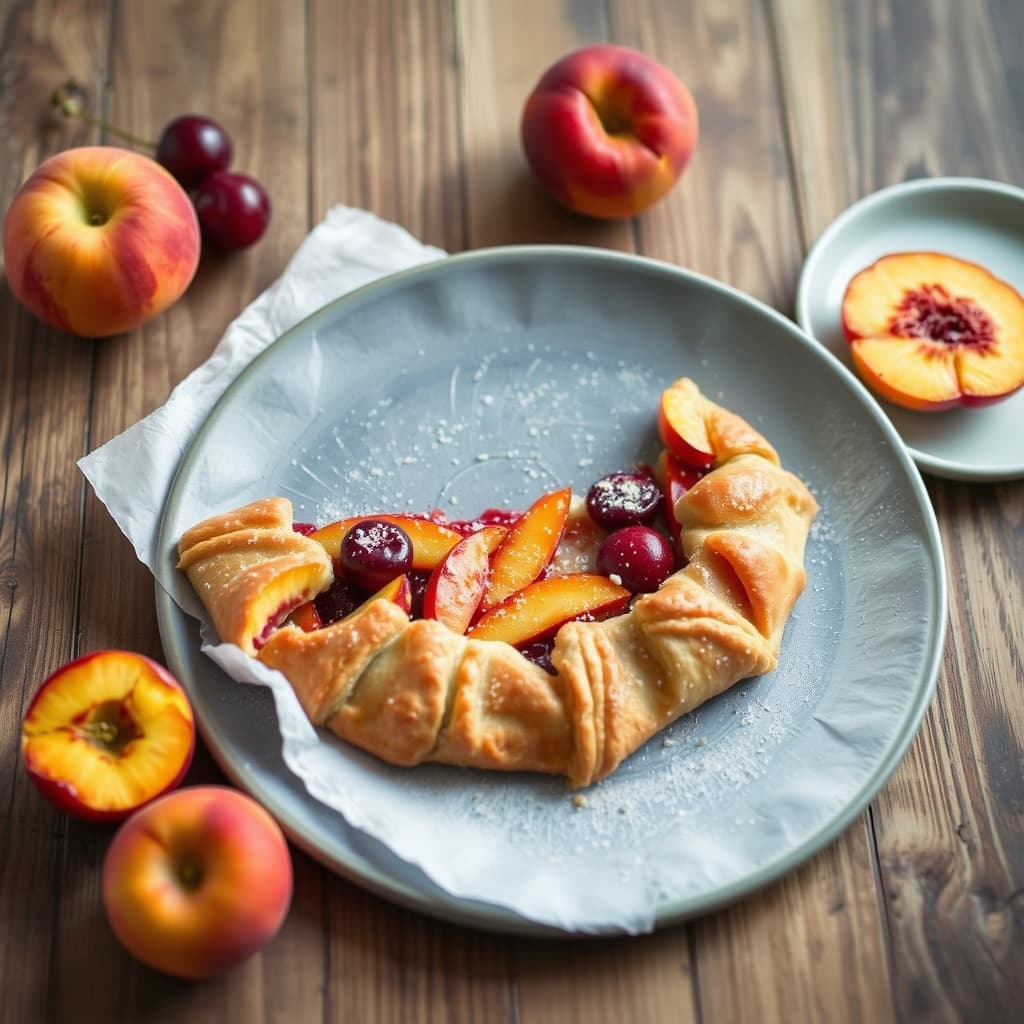 Peach-Cherry Galette