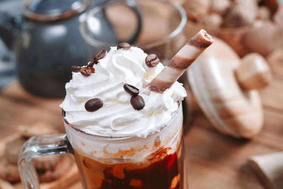 Kremet cappuccino-romshake