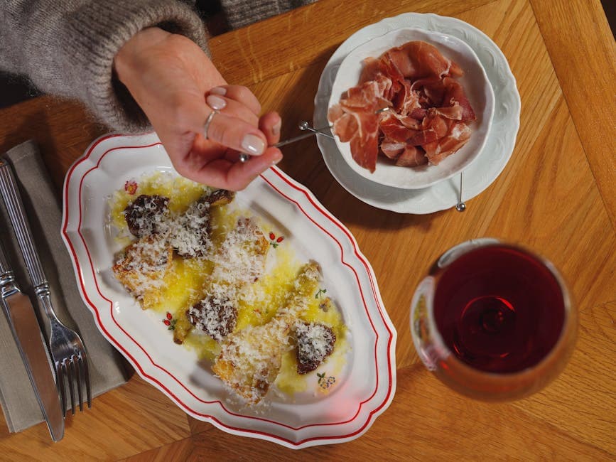 Lumaconi med prosciutto, krem og sitronbrødsmuler