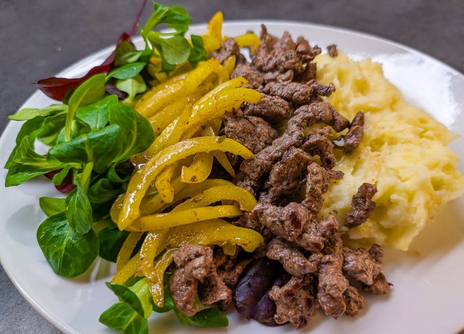 Harissa-marinerte biffstrimler