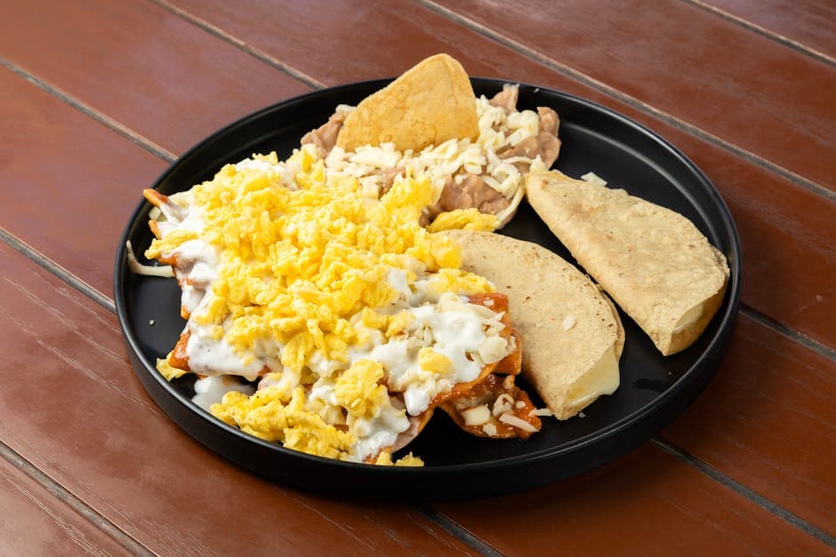 Tortillas med eggerøre og chili