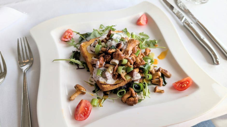 Dampet kantarellsalat med vinaigrette