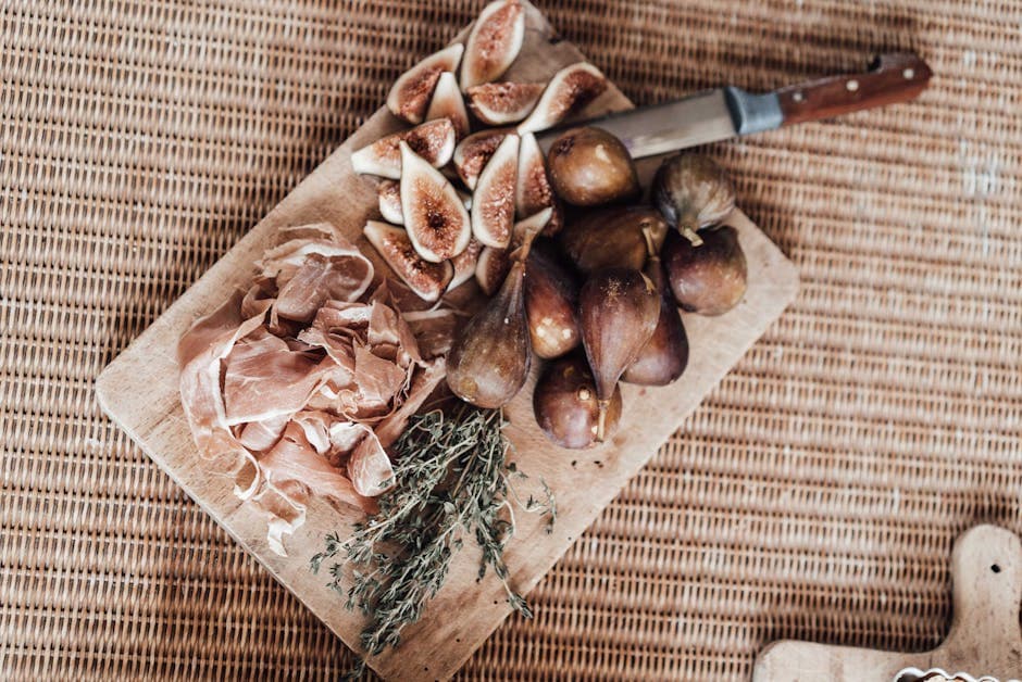 Fiken innbakt i filodeig med prosciutto og stilton