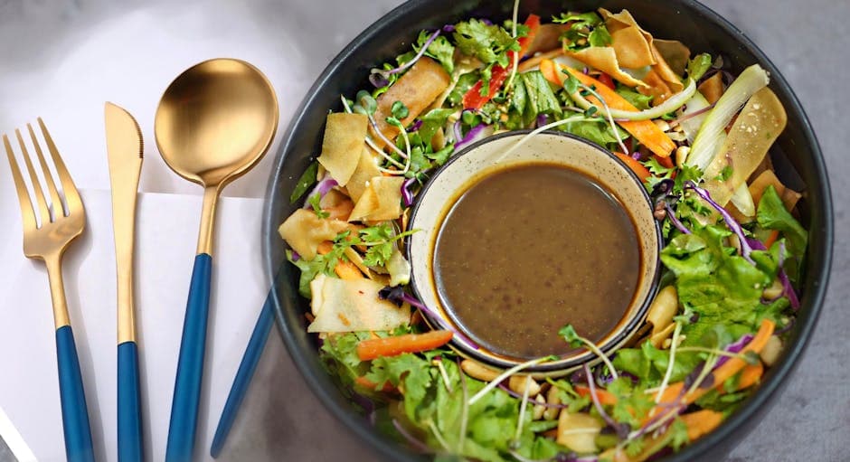 Sesam- og misovinaigrette