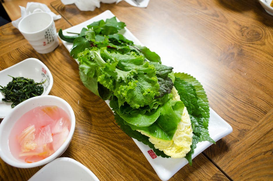 Koreansk-inspirert romainesalat