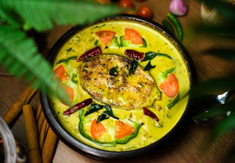 Indisk fiskecurry med kokos og mango