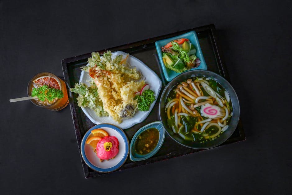 Kald nudelsalat med ponzusaus og udon