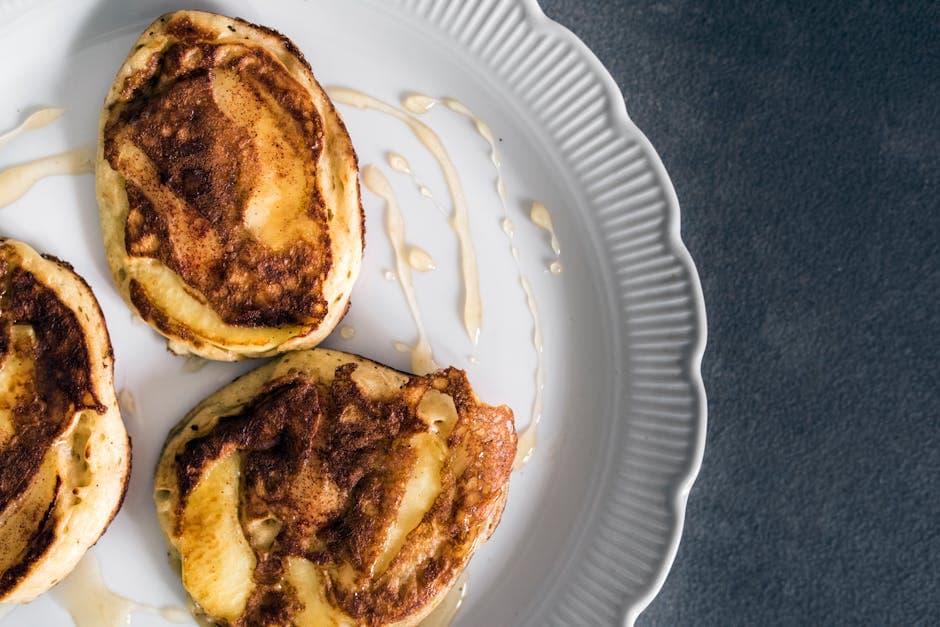 Eple- og kanelpannekaker med havregryn