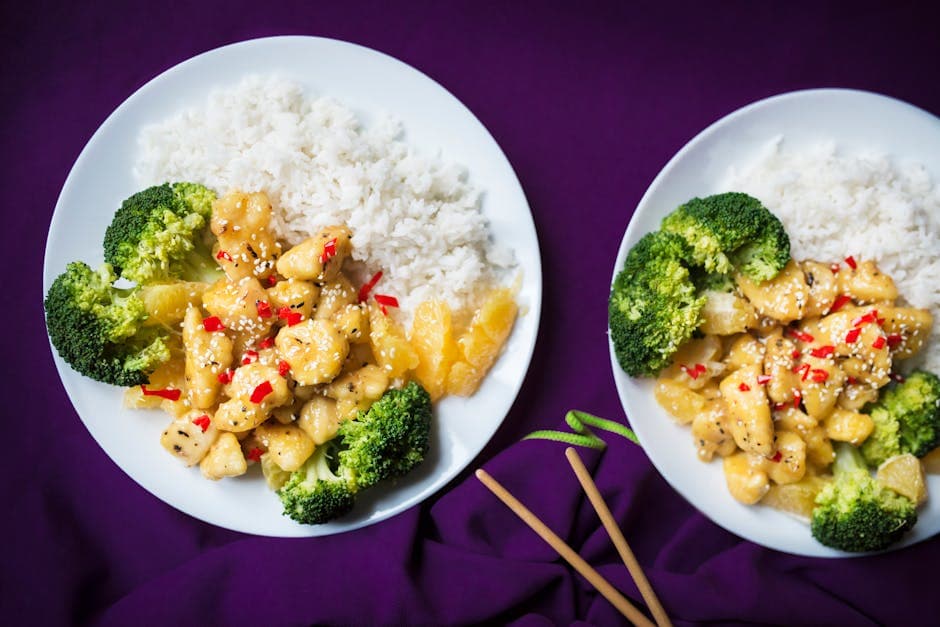 Kylling- og brokkoli-wok med ingefær