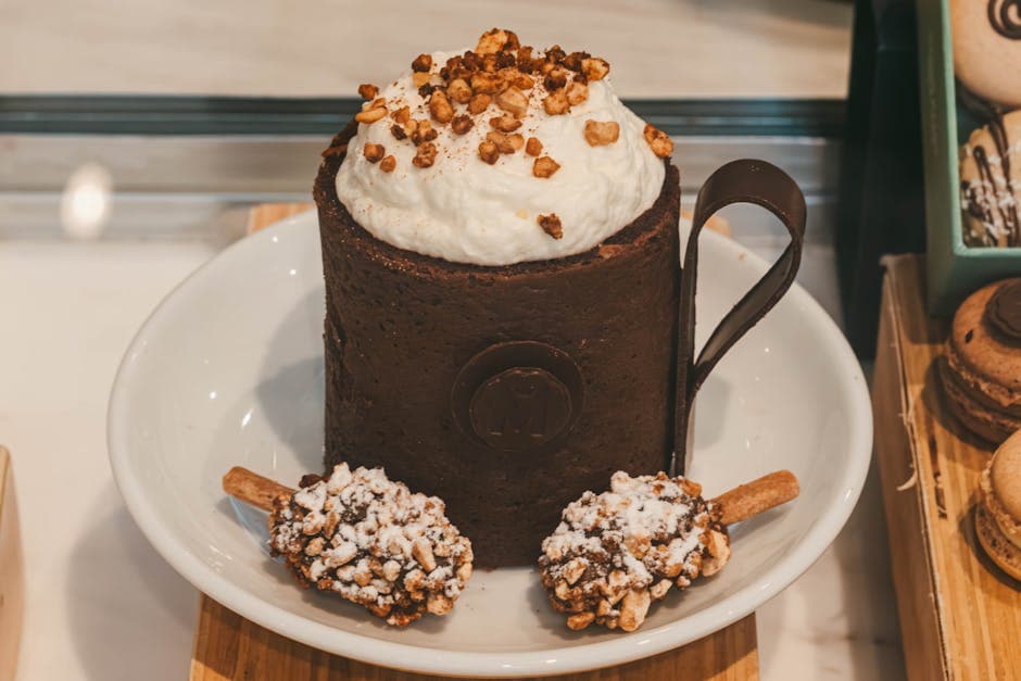 Karamell- og nøttebrowniekopper