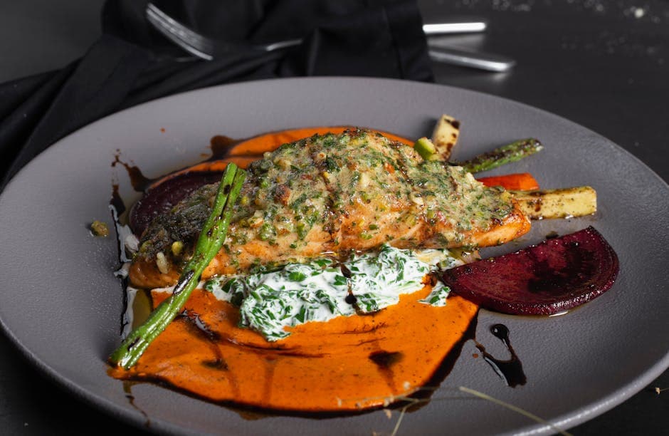 Pompano eller sjøtunge i purreløk med ovnsbakt rødbetesaus